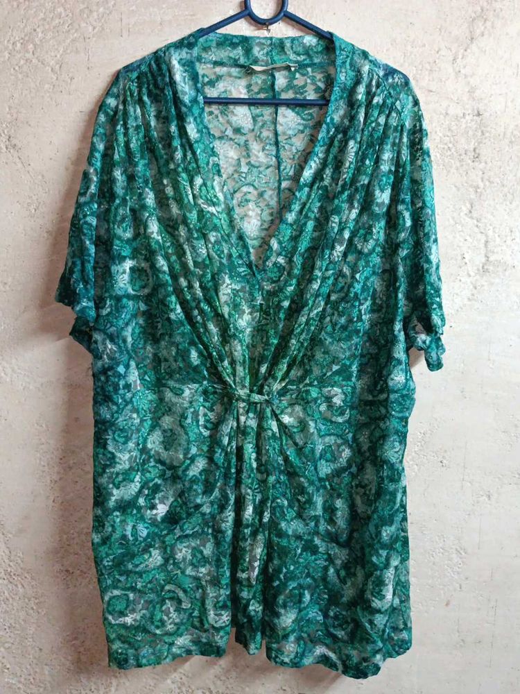 Oversized Trendy See-through Lace Top Multicolour