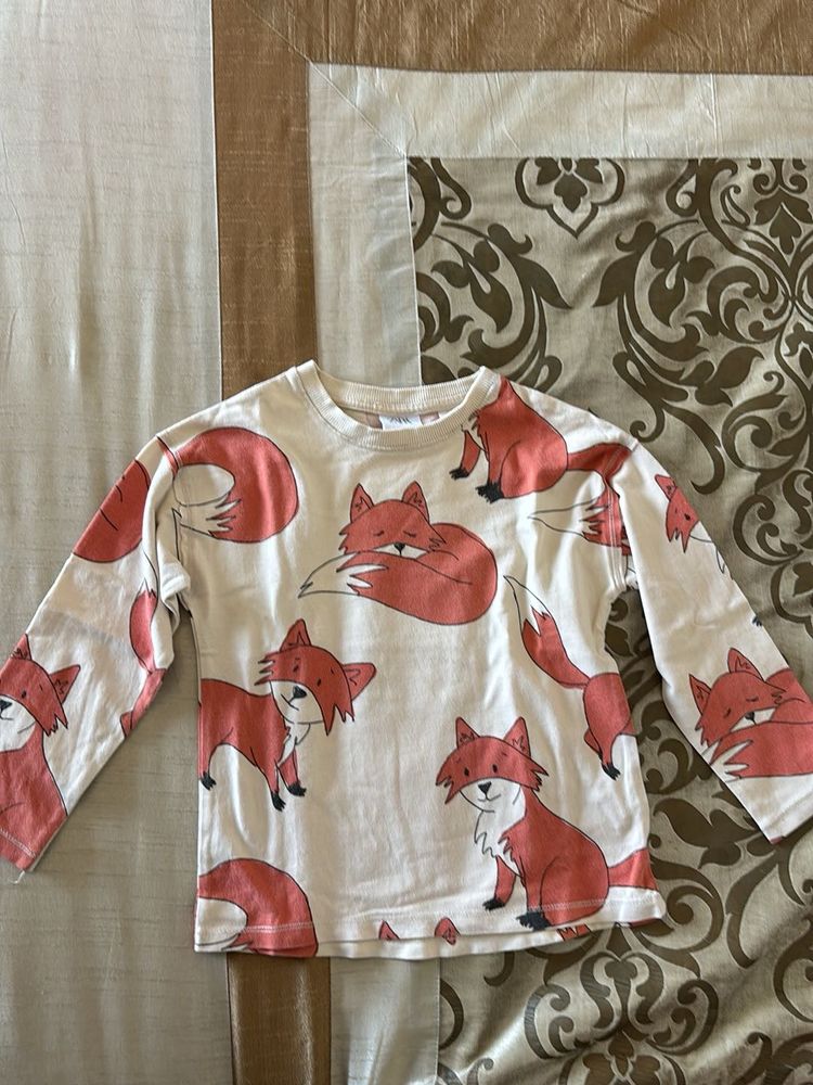 Zara Fox Print T-shirt