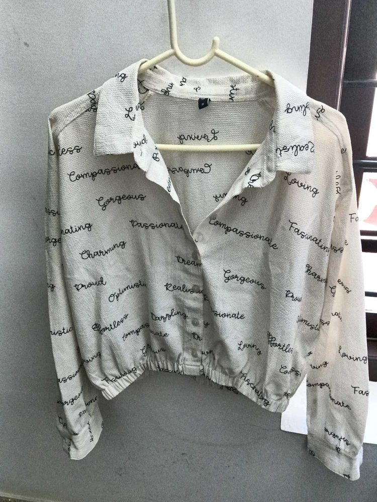Crop White Shirt