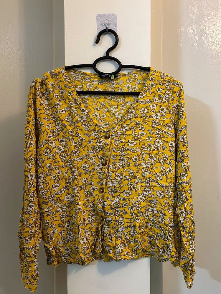 Floral Yellow Blouse