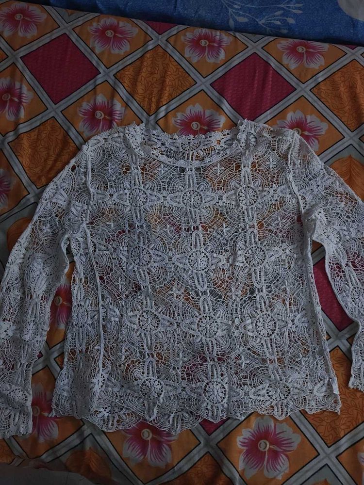 Lace White Top