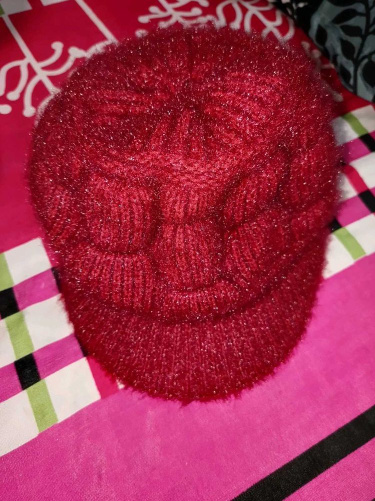 Cozy Red Knit Beanie