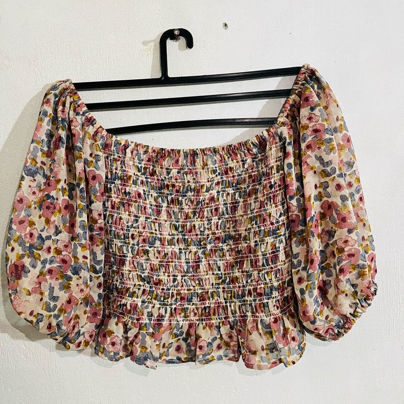 20 Dresses Floral Smocked Blouse