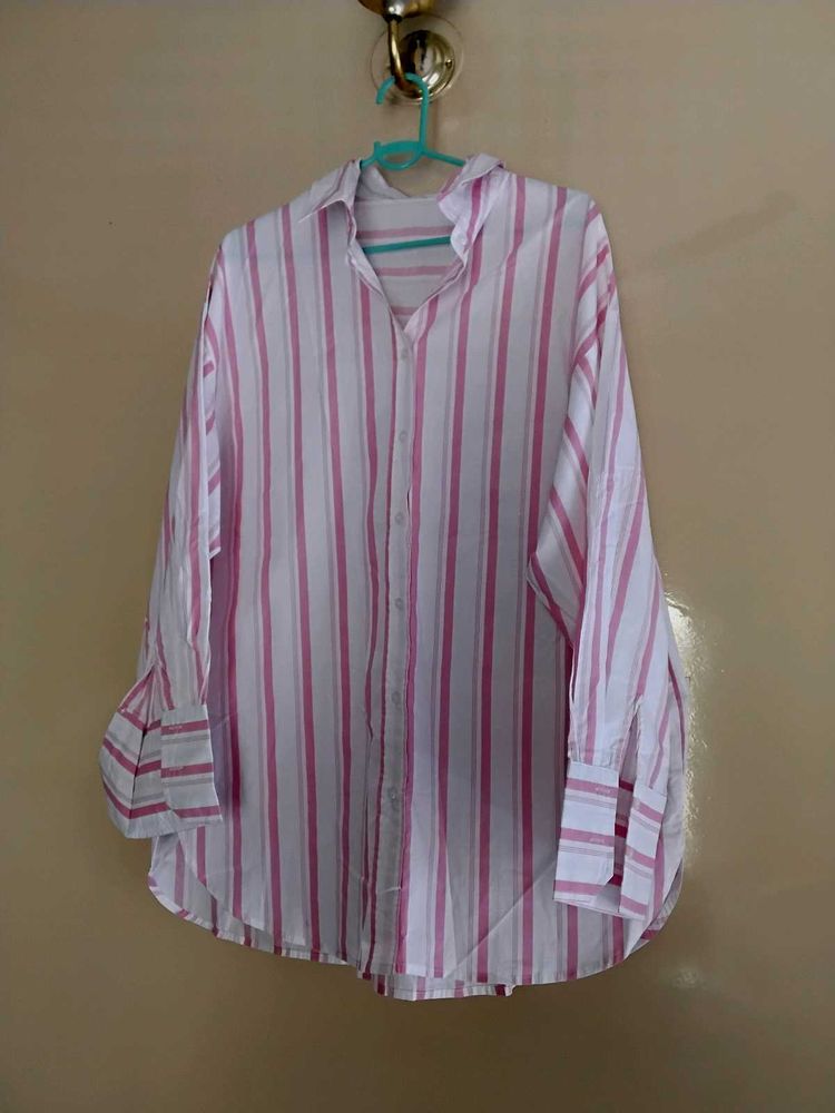 White With Magenta Shirt