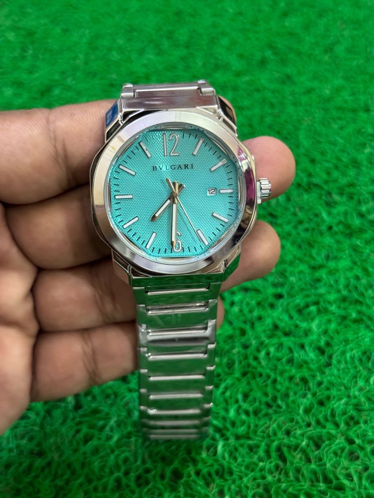 BVLGARI SKY BLUE DIAL SUPERB QUALITY WATCH