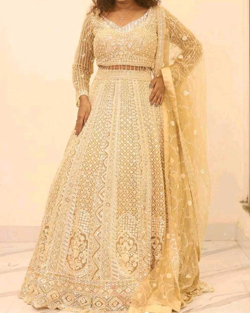 Elegant Gold Lehenga Choli Set