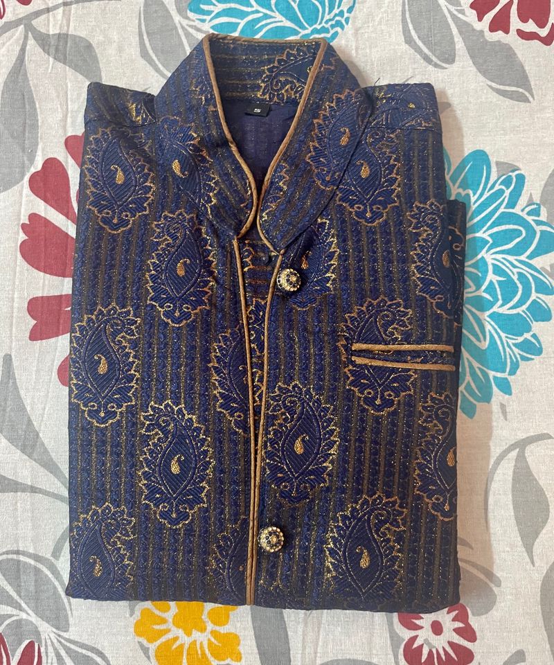 Kids Heavy Blue Sherwani (05 Years)