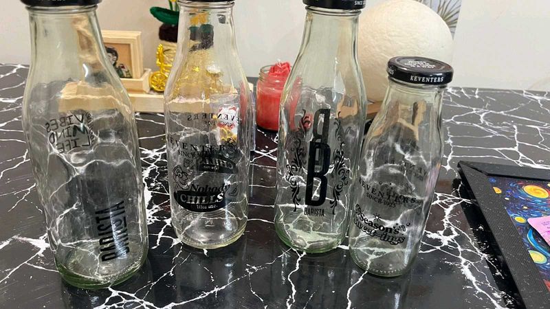 4 Glass Bottles