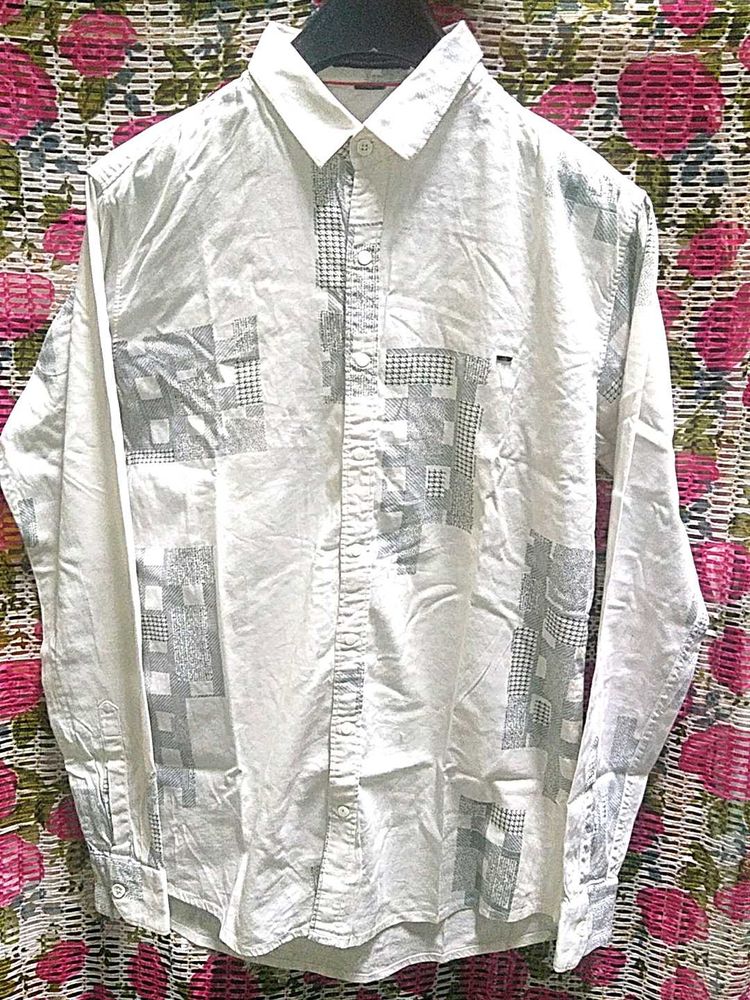 White Patterned Shirt