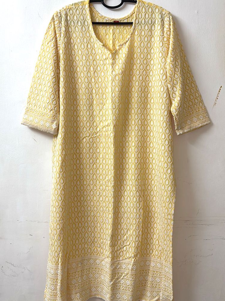Yellow Cotton Kurta