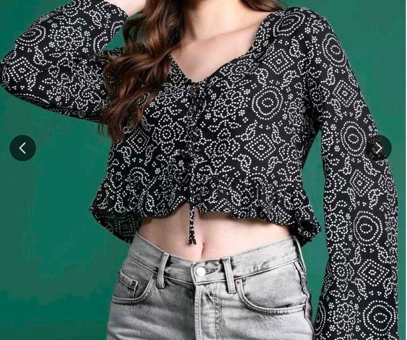 indo western crop top