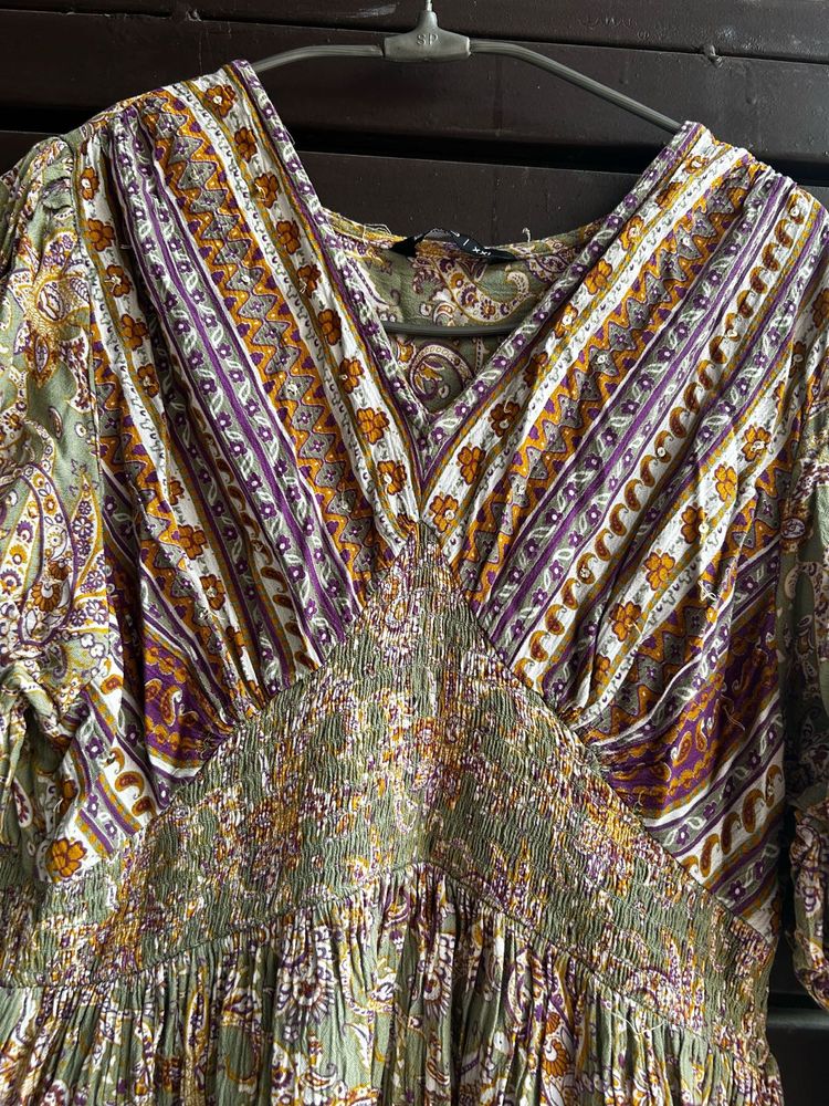 Boho Print Dress