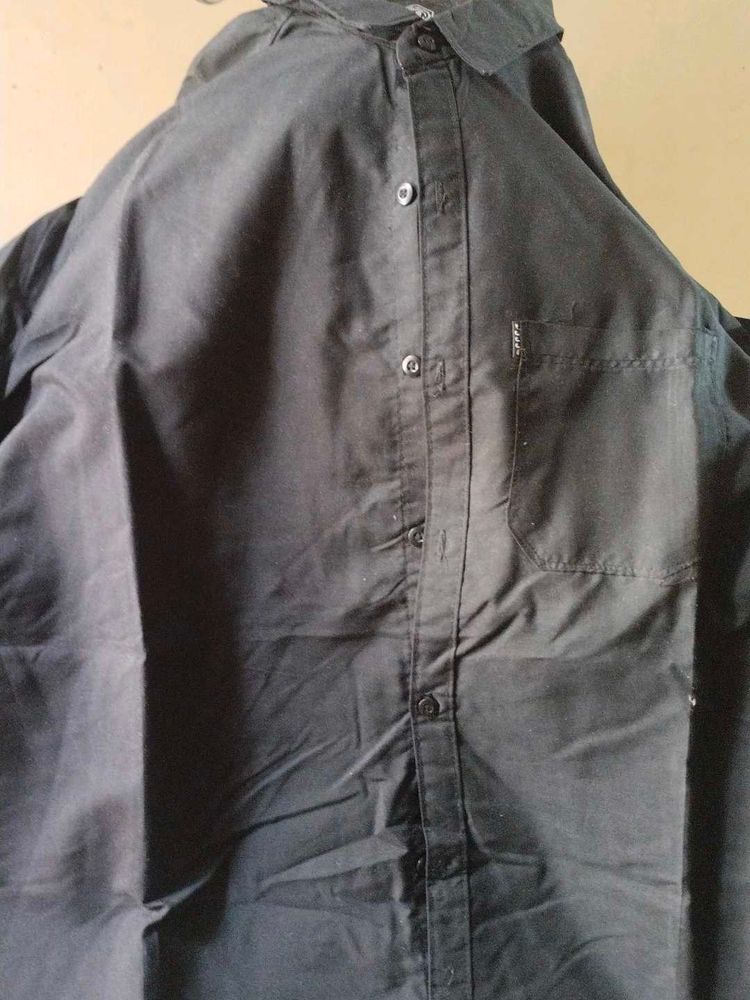 Black Button-Down Shirt