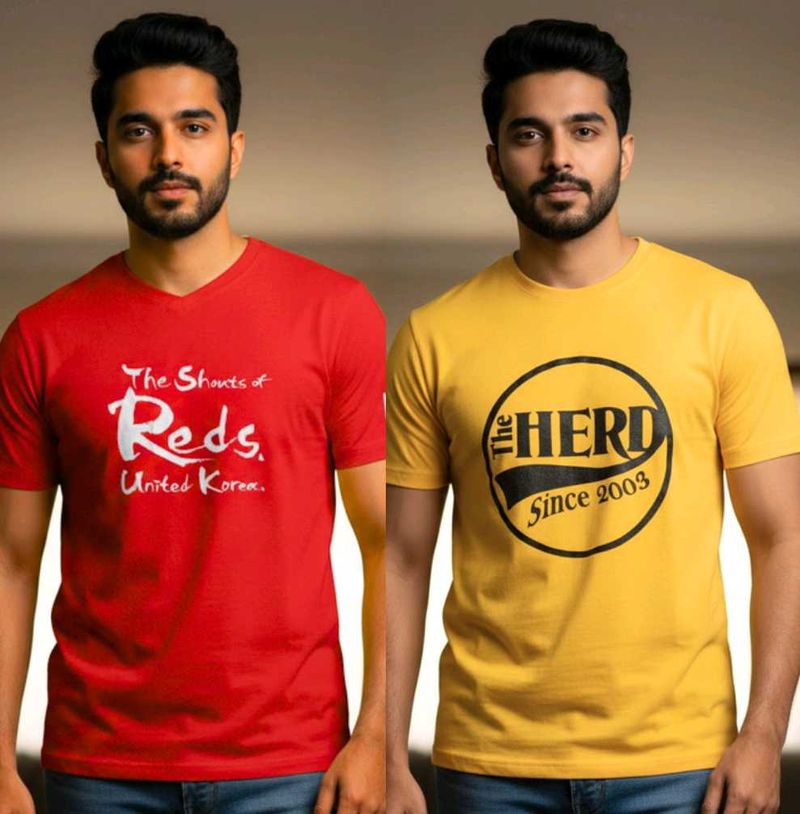 🛍️ Used Red &amp; Yellow T-Shirts ⭐⭐⭐⭐⭐