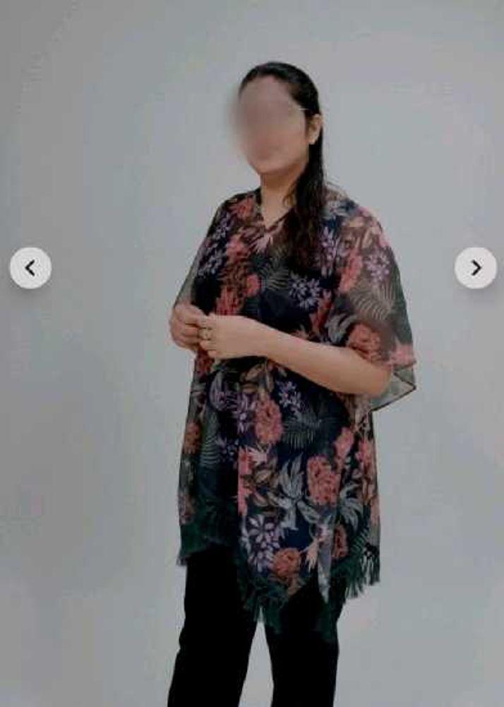 Floral Print Kimono