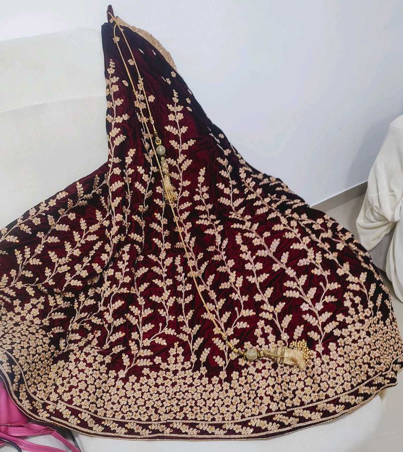 Elegant Maroon Lehenga Choli