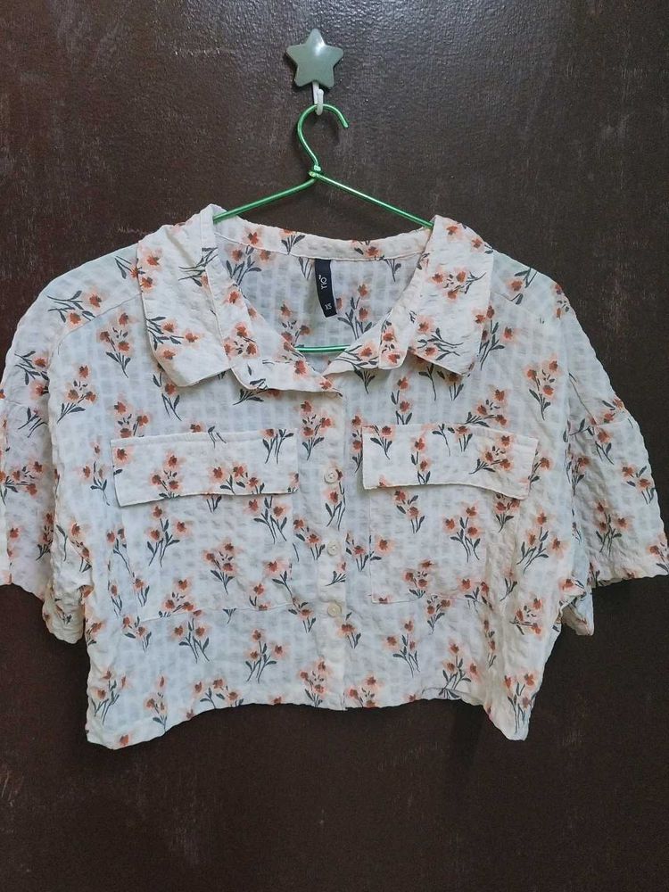 Floral Print Crop Top