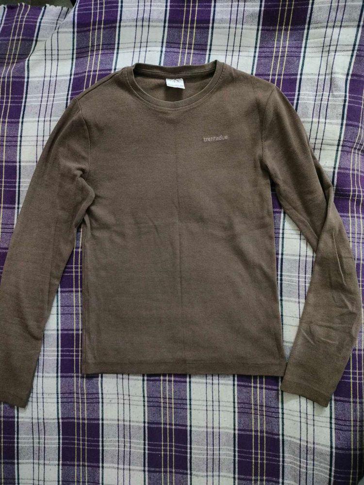ZaraGym wear Fitted Foll Sleeve Top