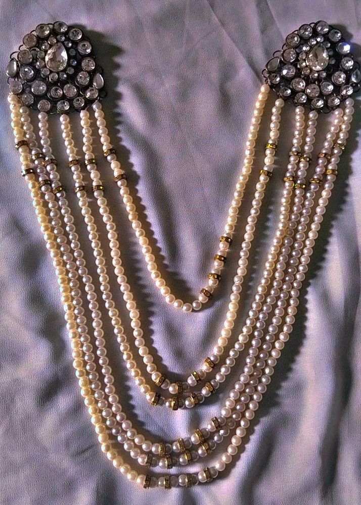Elegant Pearl &amp; Stone Necklace