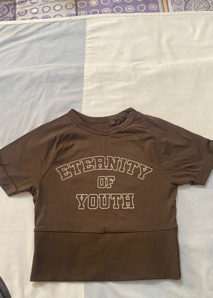 Brown Graphic Tee - Eternity of Youth