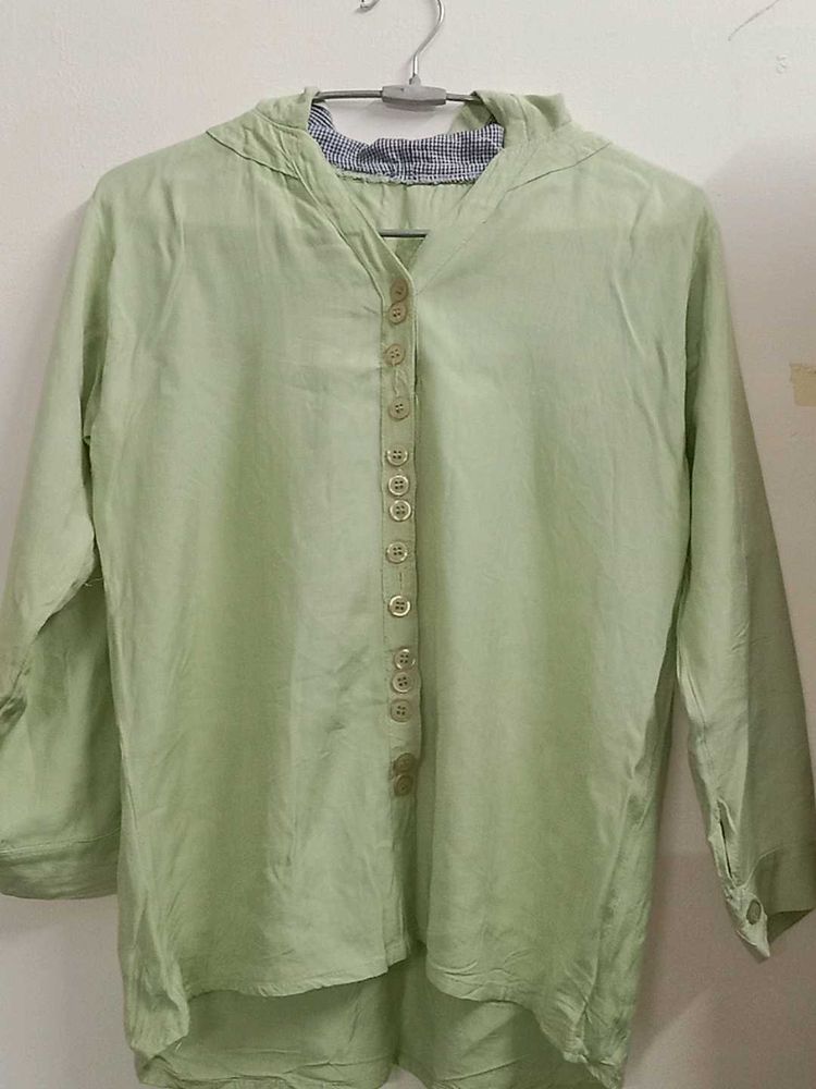 Light Green Button-Down Shirt