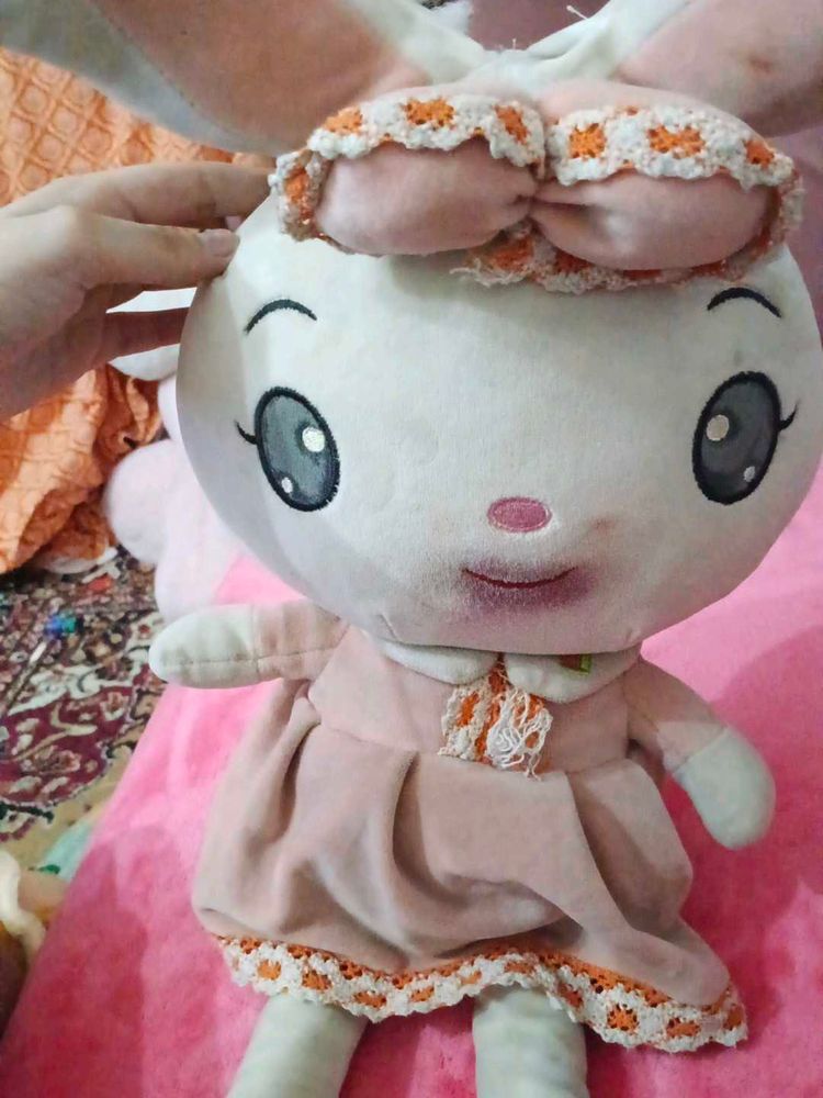 Pink Bunny Plush Doll