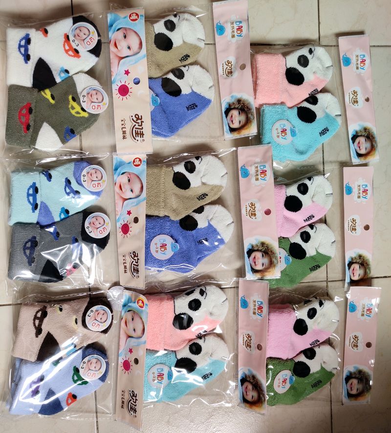 Baby Socks Pack Of 9 Packets Each Containing 2 Pairs