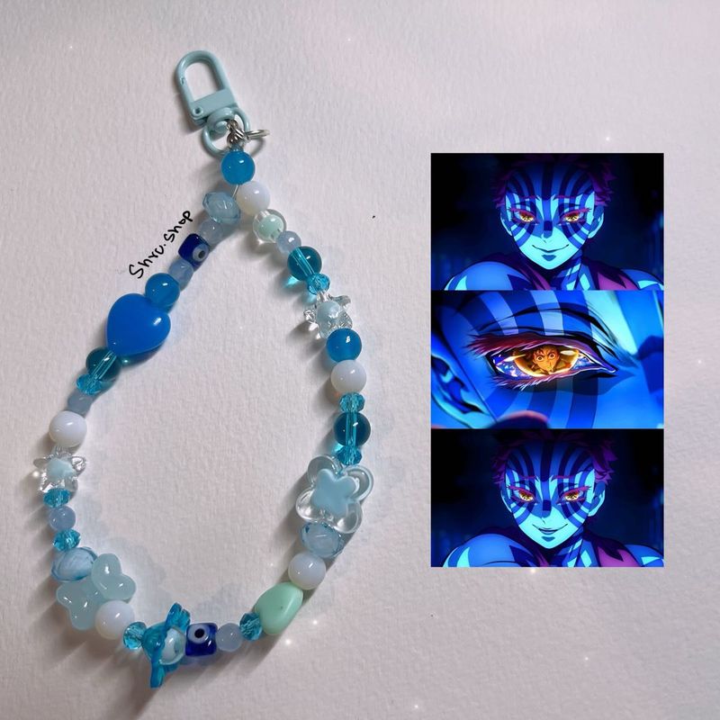 Demon Slayer Akasa Themed Handmade Bag Charm