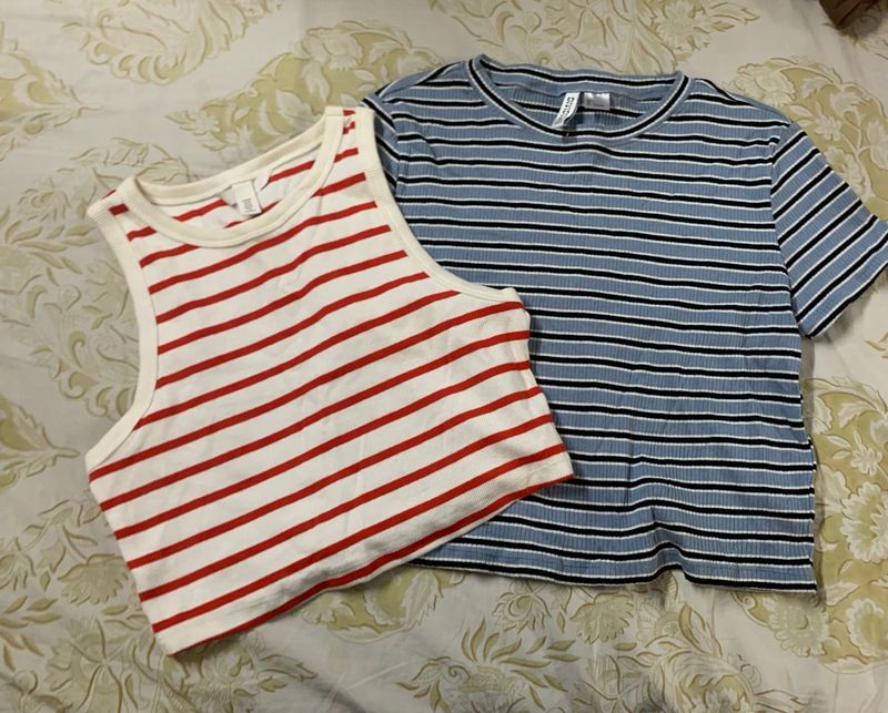 Red And Blue Stripe Top