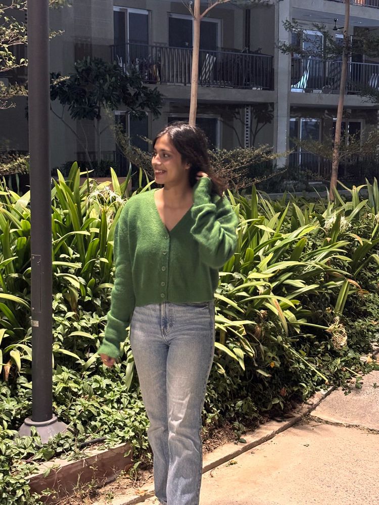 Green Cardigan Sweater