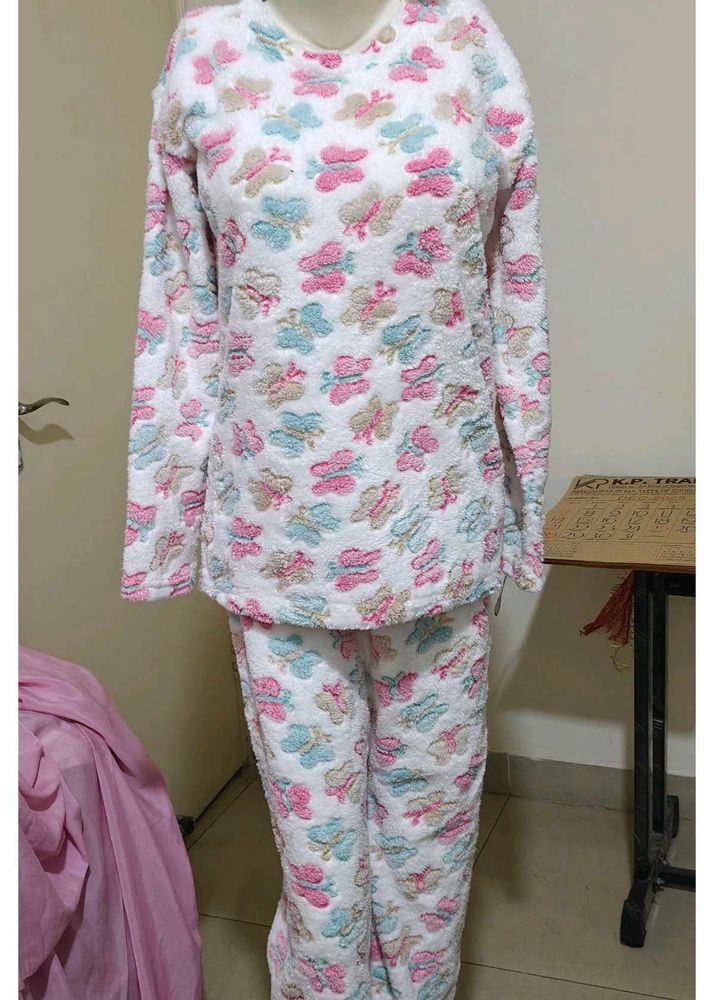 Cute Butterfly Print Pajama Set