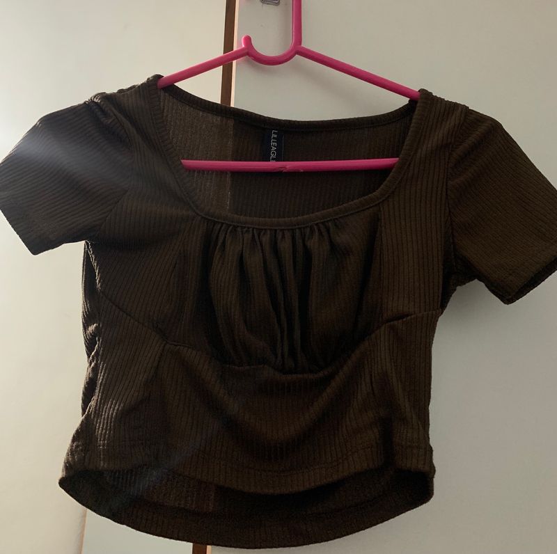 Brown Crop Top Size-Small