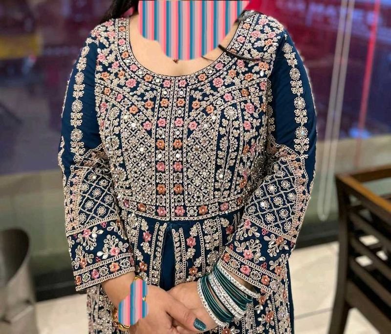 Elegant heavy Embroidered 3 pc dress lehga