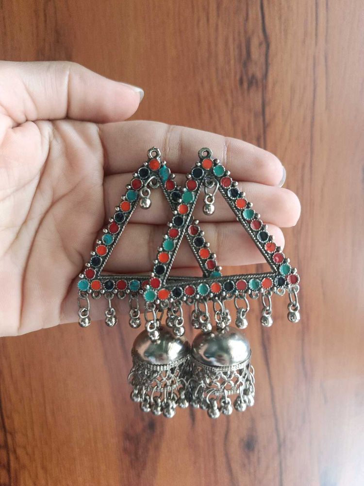 Triangle Jhumka Earrings