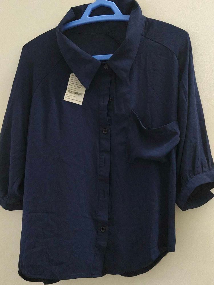 Navy Blue Casual Shirt