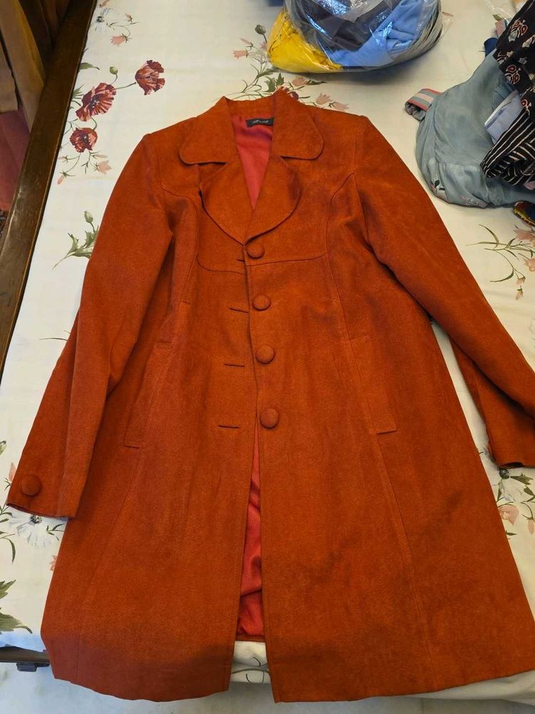 ladies coat rust colour