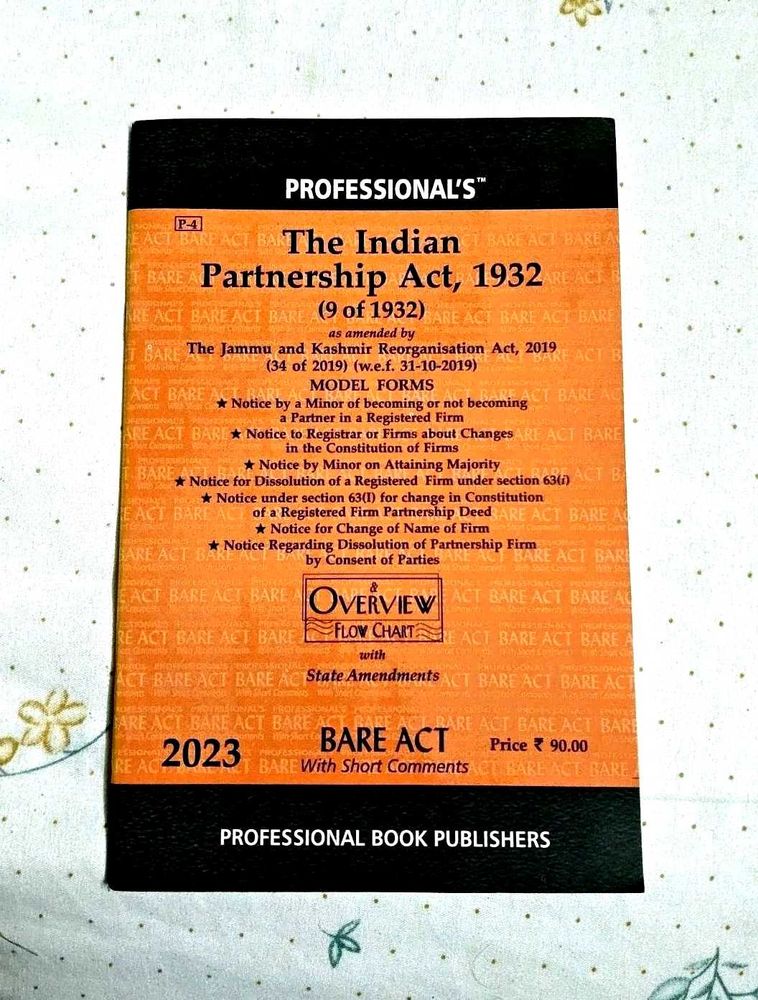 Partnership Act, 1932 (Edition 2023)
