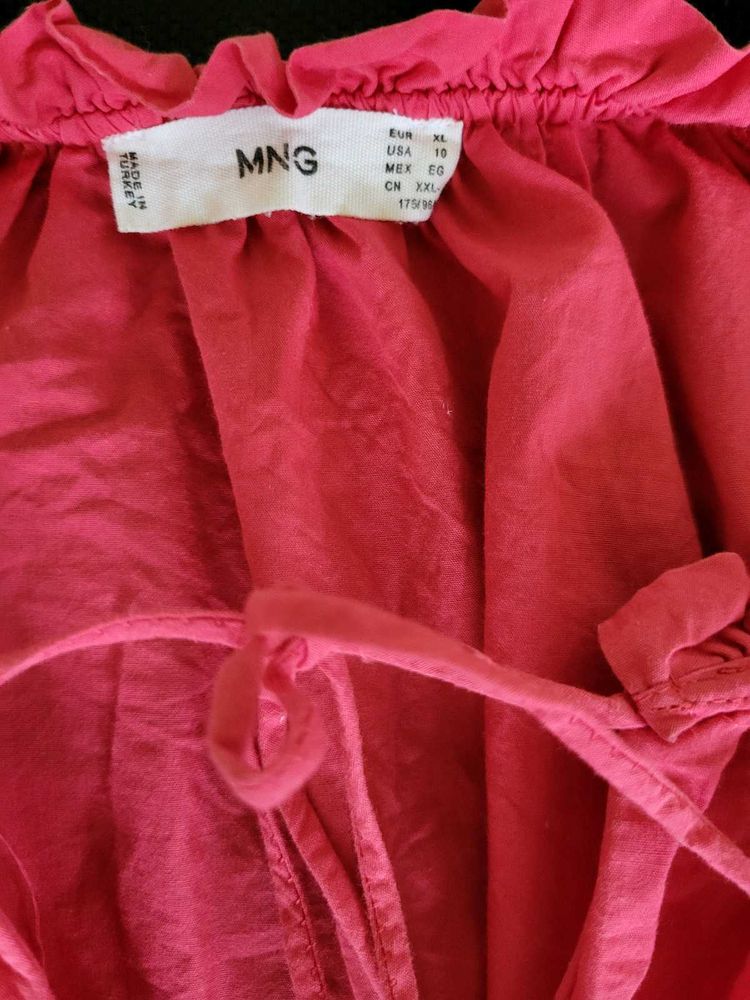 Mango Fuchisa Pink Top