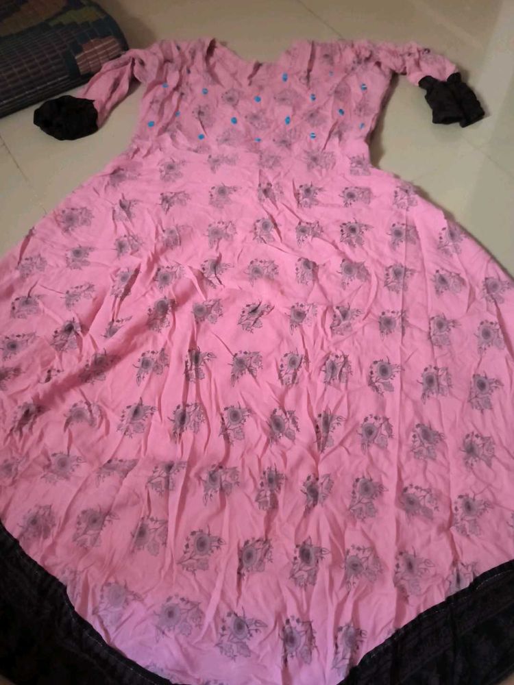 Pink Printed Kurta