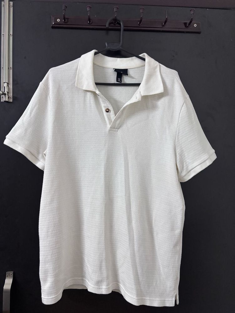 White H&amp;M Polo Shirt