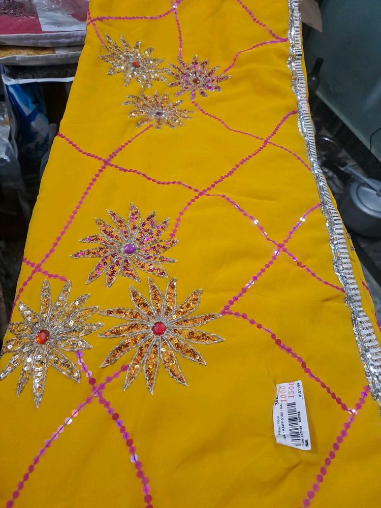 Pink Patterned saree