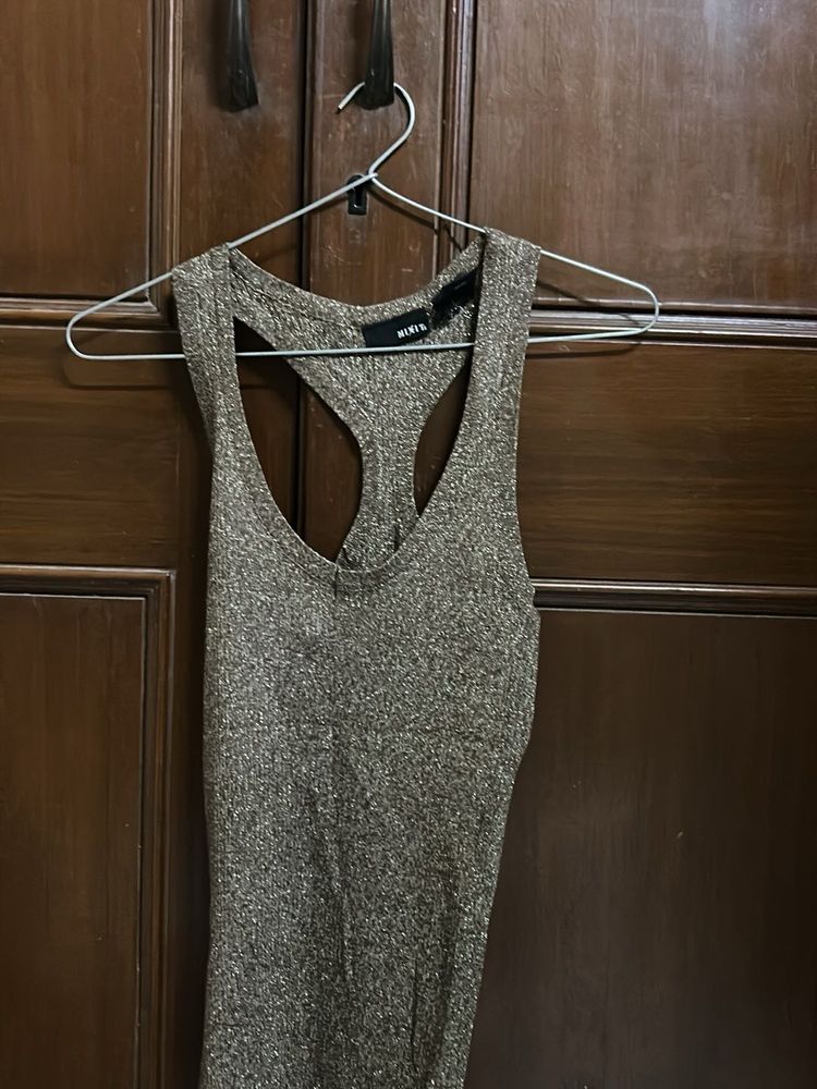 Metallic Racerback Tank Top