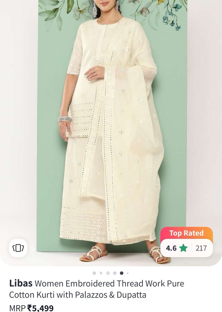 New Libas Kurta And Plazo Set With Dupatta
