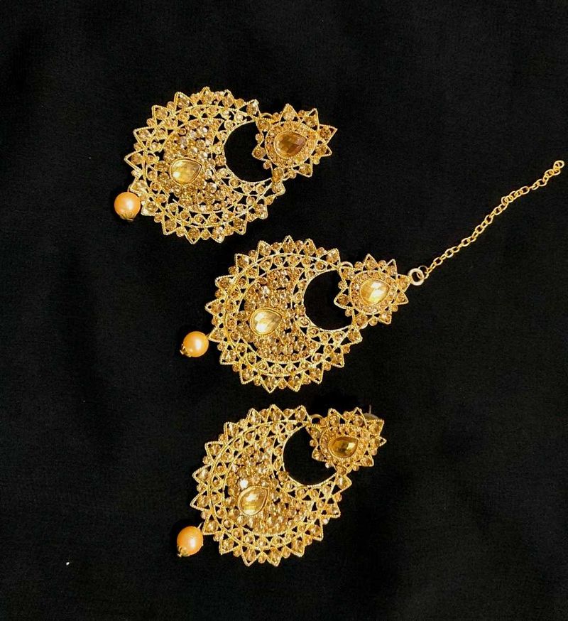 Gold Plated Indian Jewelry Set