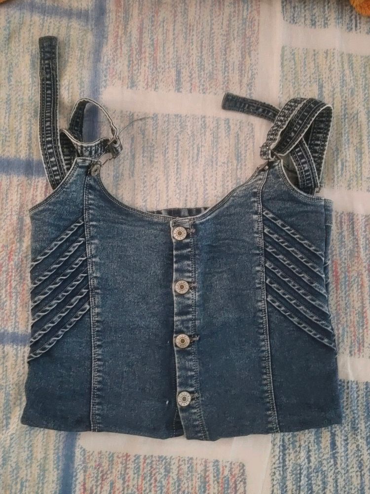 Denim Crop Top