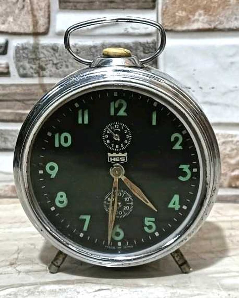 Vintage HES Table Alarm Clock.