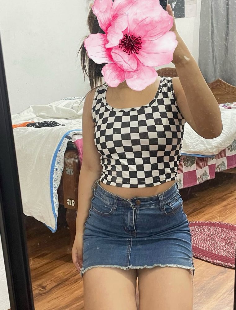 Checked Tank Top