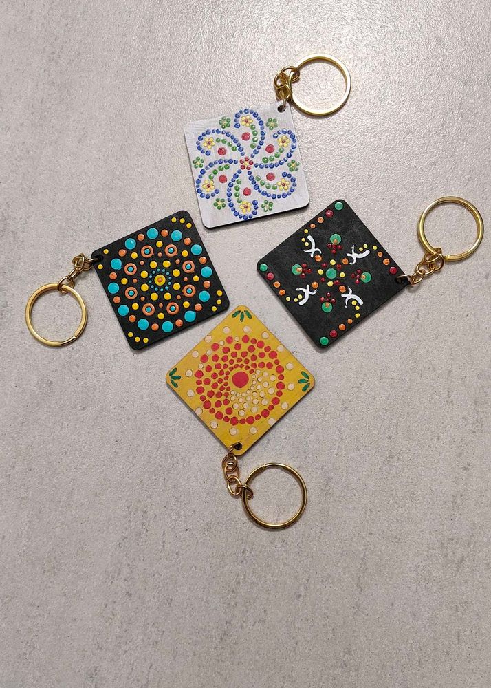 Mandala Dot Keychain
