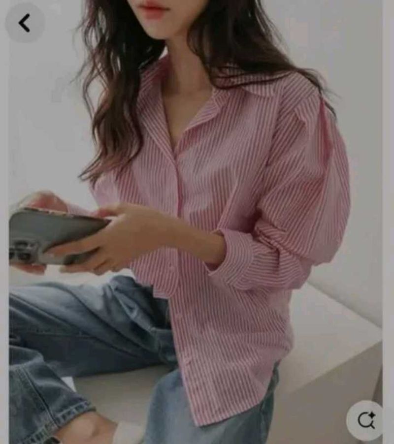 Striped Oversized Button-Down
