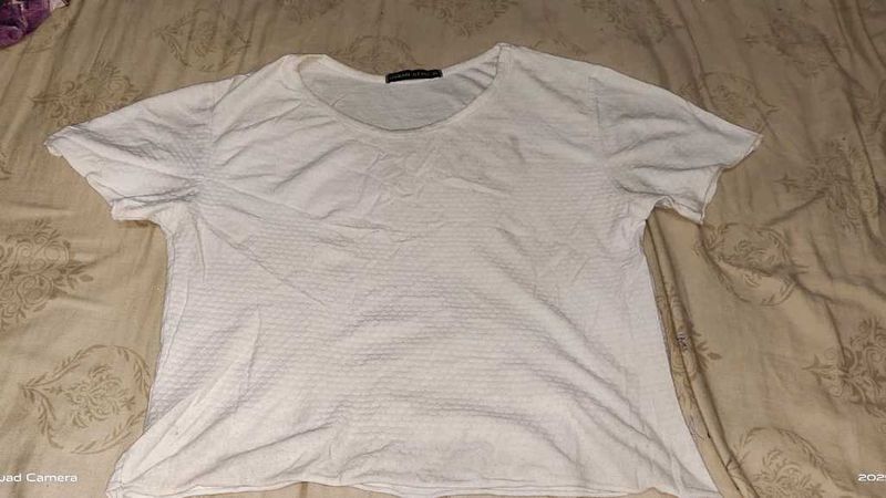 White Textured T-Shirt